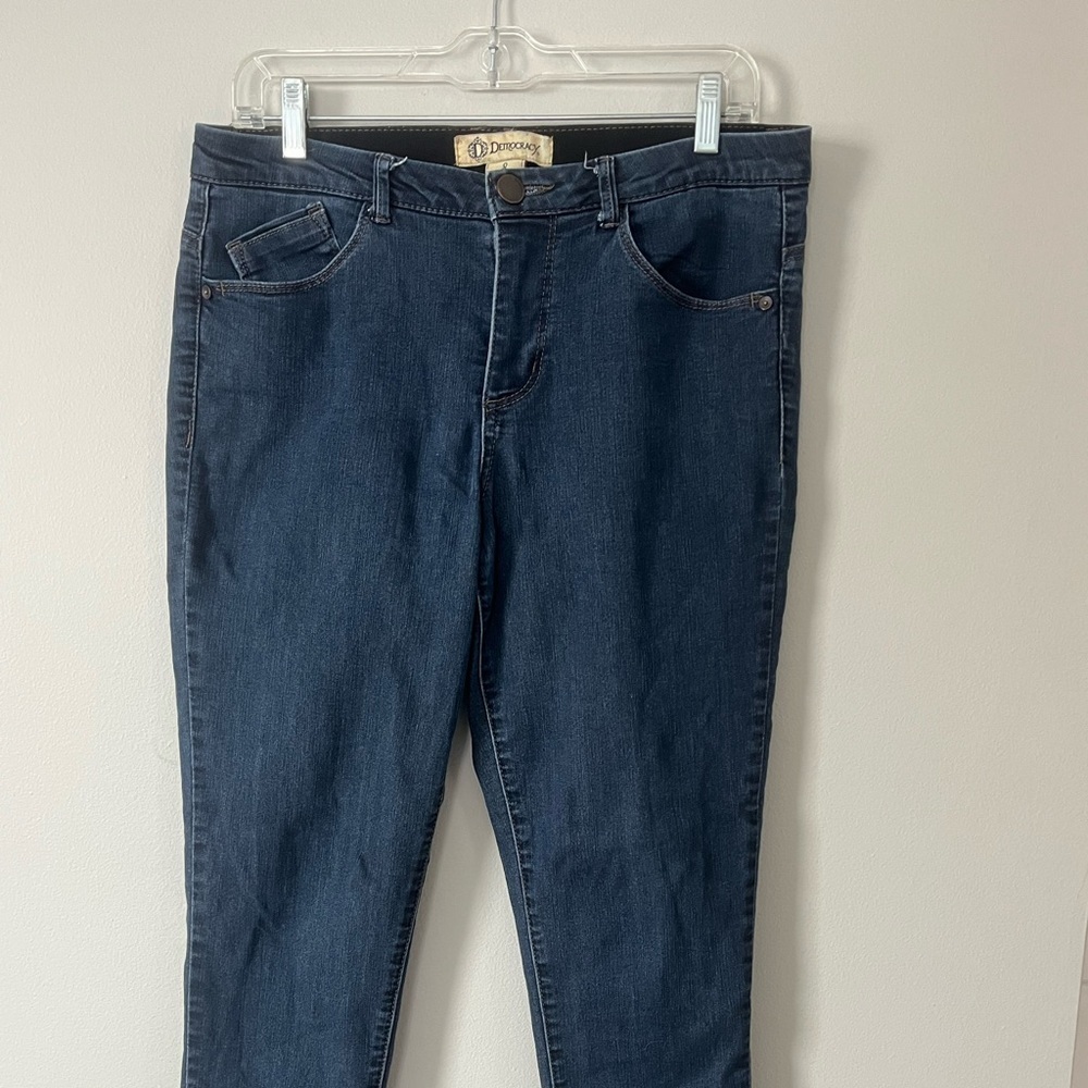Democracy Jeans Womens 8 Blue Denim Ab Technology Skinny Leg Stretch Preppy